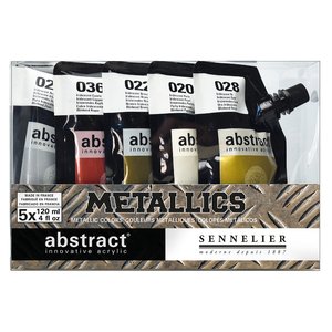 Akrylfärgset Sennelier Abstract - Metallics set 5 x 120ml