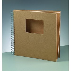 Album för scrapbooking 30 x 30 cm / 9 x - brun 25 sidor cutout rektangel