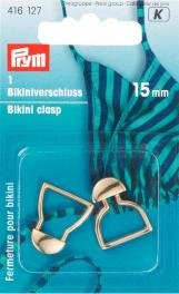 Bikinispänne metal 15mm guldfärg 1 st