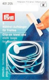 Clip-On handduks-och textilhängare för handduk vit 5 st