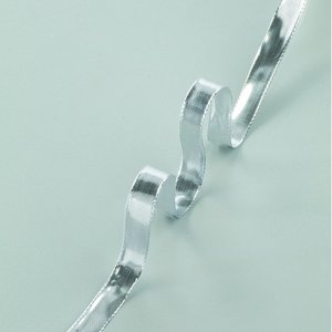 Dekorband ståltrådskant silver 15 mm - 25 meter - silver