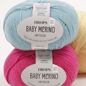 Drops Baby Merino garn - 50g (ca 40 olika färgval)