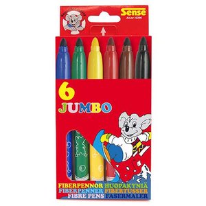 Fiberpennor Jumbo Sense - 6 pennor
