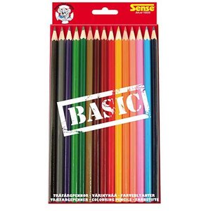 Färgpennor Basic Sense - 15 pennor