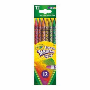 Färgpennor med Sudd Crayola Twist - 12 pennor