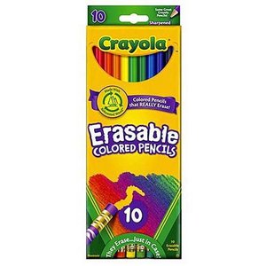 Färgpennor med sudd Crayola - 10 pennor