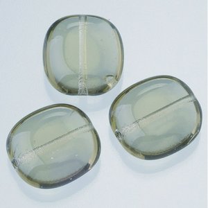 Glaspärlor 17 x 16 mm - grå 4 st. nr 0