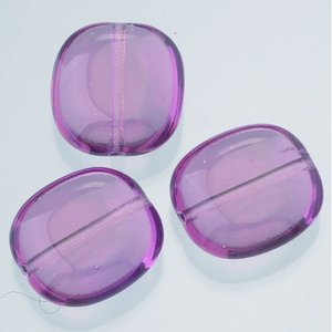 Glaspärlor 17 x 16 mm - malvafärgad 4 st. nr 0
