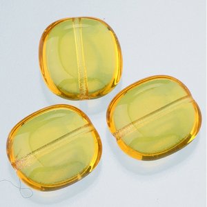 Glaspärlor 17 x 16 mm - topas 4 st. nr 0