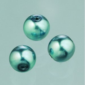 Glaspärlor vax lyster 6 mm - grå 40 st.