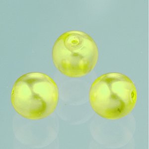 Glaspärlor vax lyster 6 mm - gul 40 st.