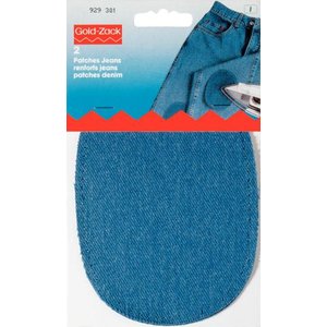 Laglappar Jeans (påstrykes) jeansblå 2 st