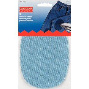 Laglappar Jeans (påstrykes) ljusblå 2 st