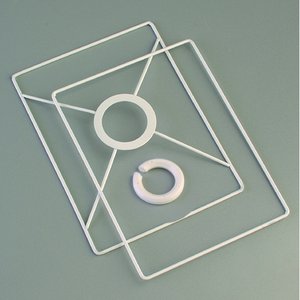 Lampstomme ring set 10x15 cm - vit 2 delar rektangulär