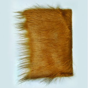 Långt hår plysch 20 x 35 cm - brun