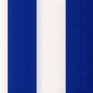 Markisväv - Blockrandig blå - 1 metersbit
