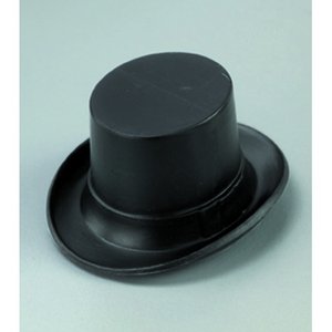 Miniatyr 20 mm - svart 3 st. Hög hatt