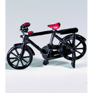 Miniatyr 50 x 30 mm - svart Cykel