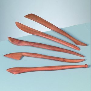 Modelleringsverktyg set trä 20 cm - 5 delar