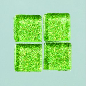 MosaixPro-glasmosaik Glitter 15 x 15 x - grön 200 g ~ 95 st.