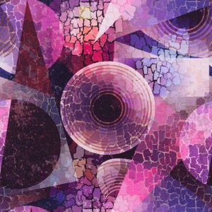 Mönstrad Trikå 150 cm - Mosaik Geometri Rosa