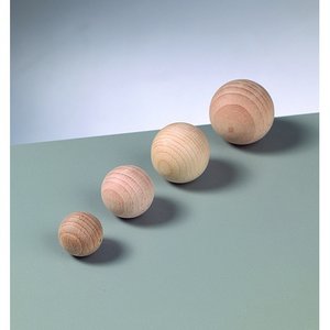 Obehandlade träbollar - utan hål (flera valbara storlekar)