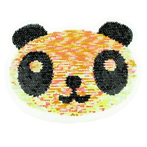 Paljettmärke Vändbart - Panda Multi