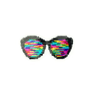 Paljettmärke Vändbart - Rainbow Sunglasses