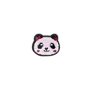 Paljettmärke Vändbart - Small Cute Panda