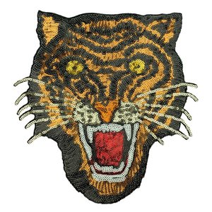 Paljettmärke Vändbart - Tiger Bronze