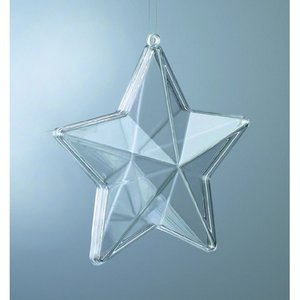 Plastform 80 mm - 20-pack - kristallklar stjärna