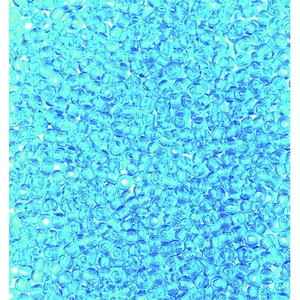Rocaillespärlor genomskinliga - azurblå