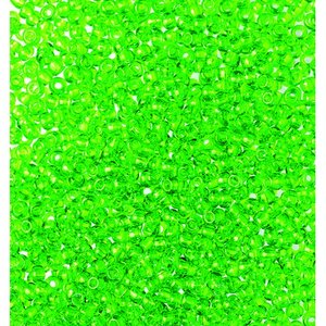 Rocaillespärlor genomskinliga - ljusgrön
