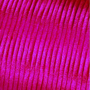 Satinsnöre 2 mm - 50 meter - ljust rosa