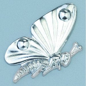 Smycke 15 x 25 mm - silverfärgad fjäril