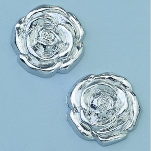 Smycke ø 20 mm - silverfärgad 2 st. Ros