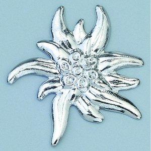 Smycke ø 23 mm - silverfärgad edelweiss