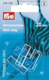 Spännen för bikini/skärp genomskinliga av plast 20 mm