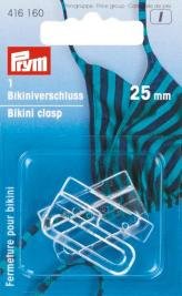Spännen för bikini/skärp genomskinliga öglor av plast 25 mm