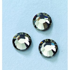 Swarovski strass platta stenar ø 3-5 mm - svart diamant