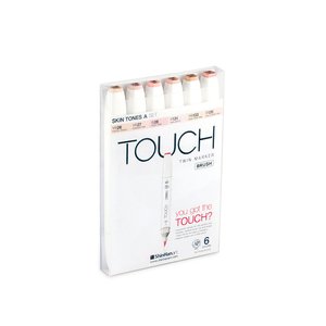 Touch Twin Brush Marker 6st - Skin Tones A