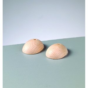 Träfötter 30 x 25 mm - obehandlat äggform