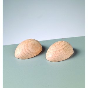 Träfötter 40 x 30 mm - obehandlat äggform