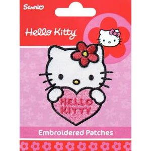 Tygmärke Hello Kitty ansikte
