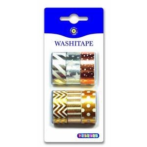 Washitape Metall 6-pack