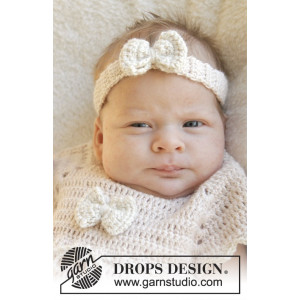 Baby Butterfly by DROPS Design - Baby Hårband Virk-mönster strl. 0/1 m