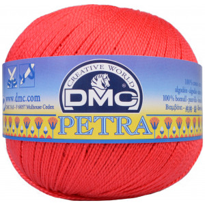 DMC Petra nr. 5 Virkgarn Unicolor 5666 Ljus Röd
