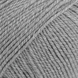 Drops Cotton Merino Garn Unicolor 18 Mellangrå