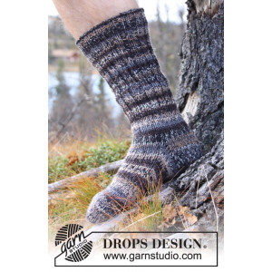 Dusk by DROPS Design - Sockor Stick-opskrift str. 38/40 - 44/46