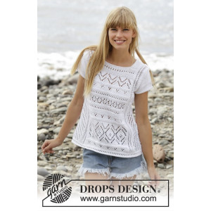 Erica Topp by DROPS Design - Topp Stick-opskrift strl. S - XXXL